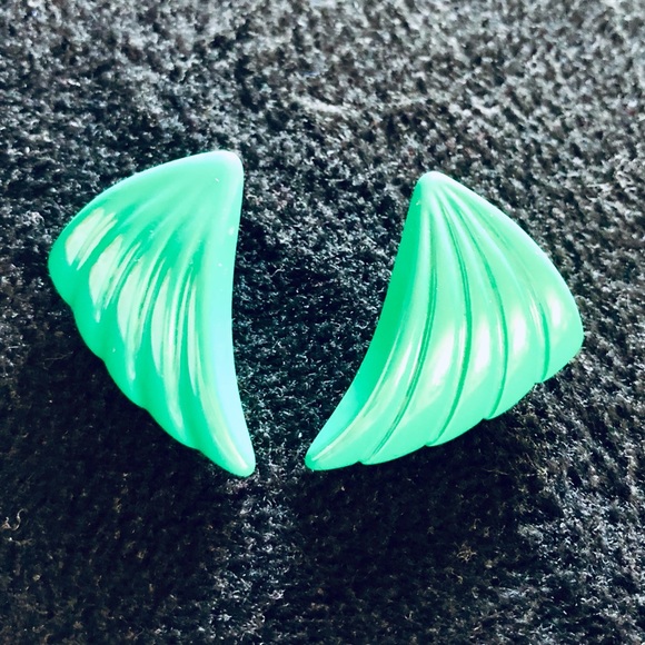 80s Teal Earrings